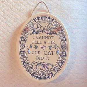 Pottery Plaque for pet lovers